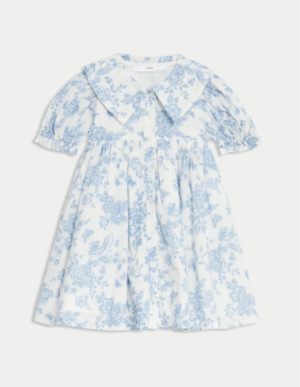 Pure Cotton Floral Dress (2-8 Yrs)