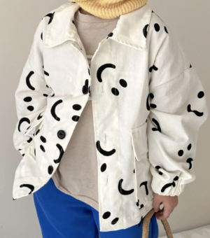 80’s Style ‘Dad-Cut’ Button Down Loose Children’s Printed Jacket