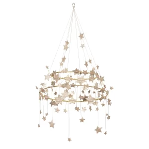 Gold Sparkle Star Chandelier