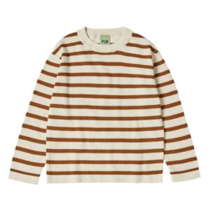 FUB Striped Long Sleeved T-Shirt Ecru/Rust