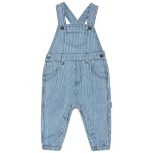 Hust & Claire Striped Overalls Blue