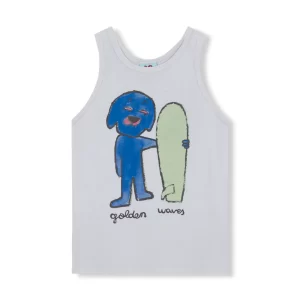 Fresh Dinosaurs – Dog Surfer Tank Top