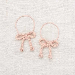 Popcorn Bow Elastic Set in Faded Rose by Misha & Puff