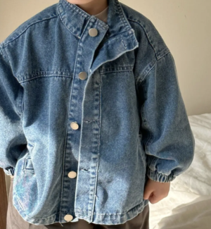 80’s Cut ‘Dad-Cut’ Button Down Loose Children’s Denim Jacket (Indigo Denim)