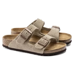 Birkenstock Arizona Kids Suede Leather – Taupe