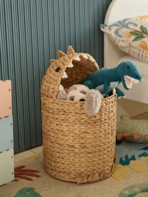 Kids’ Dino Water Hyacinth Storage Basket