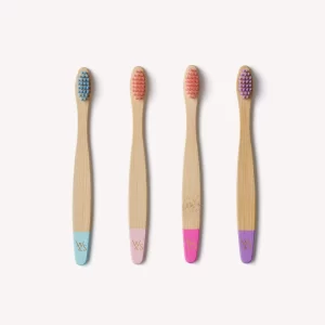 CHILDREN’S BAMBOO TOOTHBRUSH – 4 PACK – CANDY COLOUR