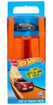 Hot Wheels Track Builder Straight Race Track Pack with Car